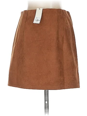 Blue Rain Faux Leather Skirt (view 2)