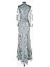 Mac Duggal 100% Polyester Silver Cocktail Dress Size 4 - photo 2
