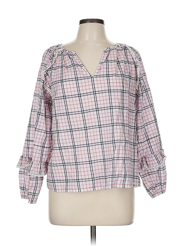 Pre-owned J.crew Factory Store 3/4 Sleeve Blouse In Pink