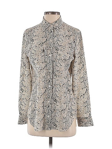Equipment Long Sleeve Silk Top (view 1)