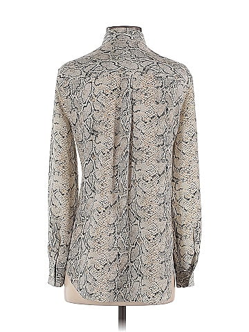Equipment Long Sleeve Silk Top (view 2)
