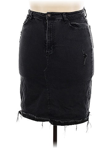 Black Label by Chico's Denim Skirt (view 1)