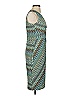 David Meister 100% Polyester Chevron-herringbone Teal Cocktail Dress Size 4 - photo 4