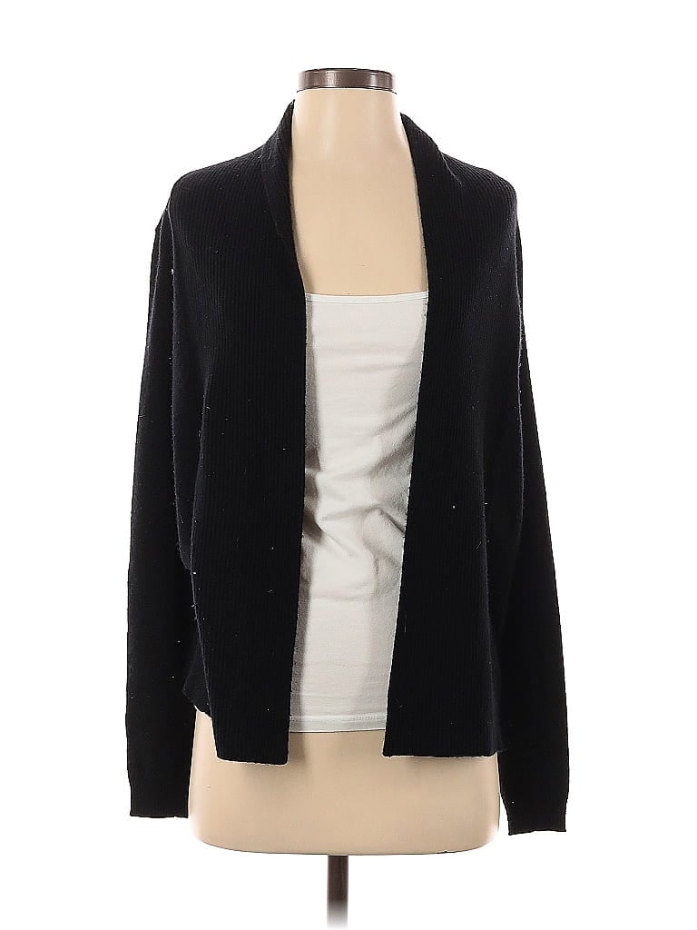 Pre-owned Theory Cashmere Cardigan Sweater In Black