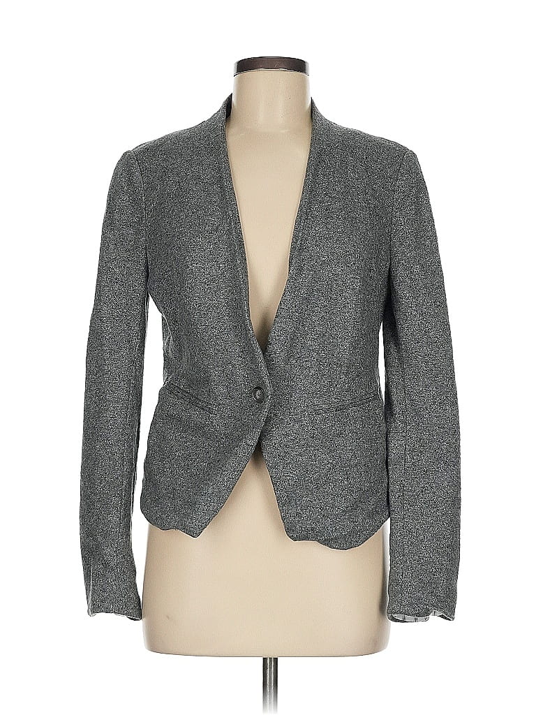 Pre-owned Ann Taylor Loft Blazer Jacket In Gray