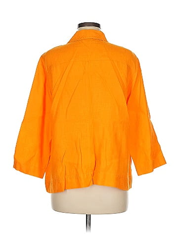 Flax 3/4 Sleeve Button-Down Shirt (view 2)