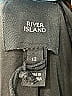 River Island 100% Polyester Stripes Black Orange Blazer Size 12 - photo 6