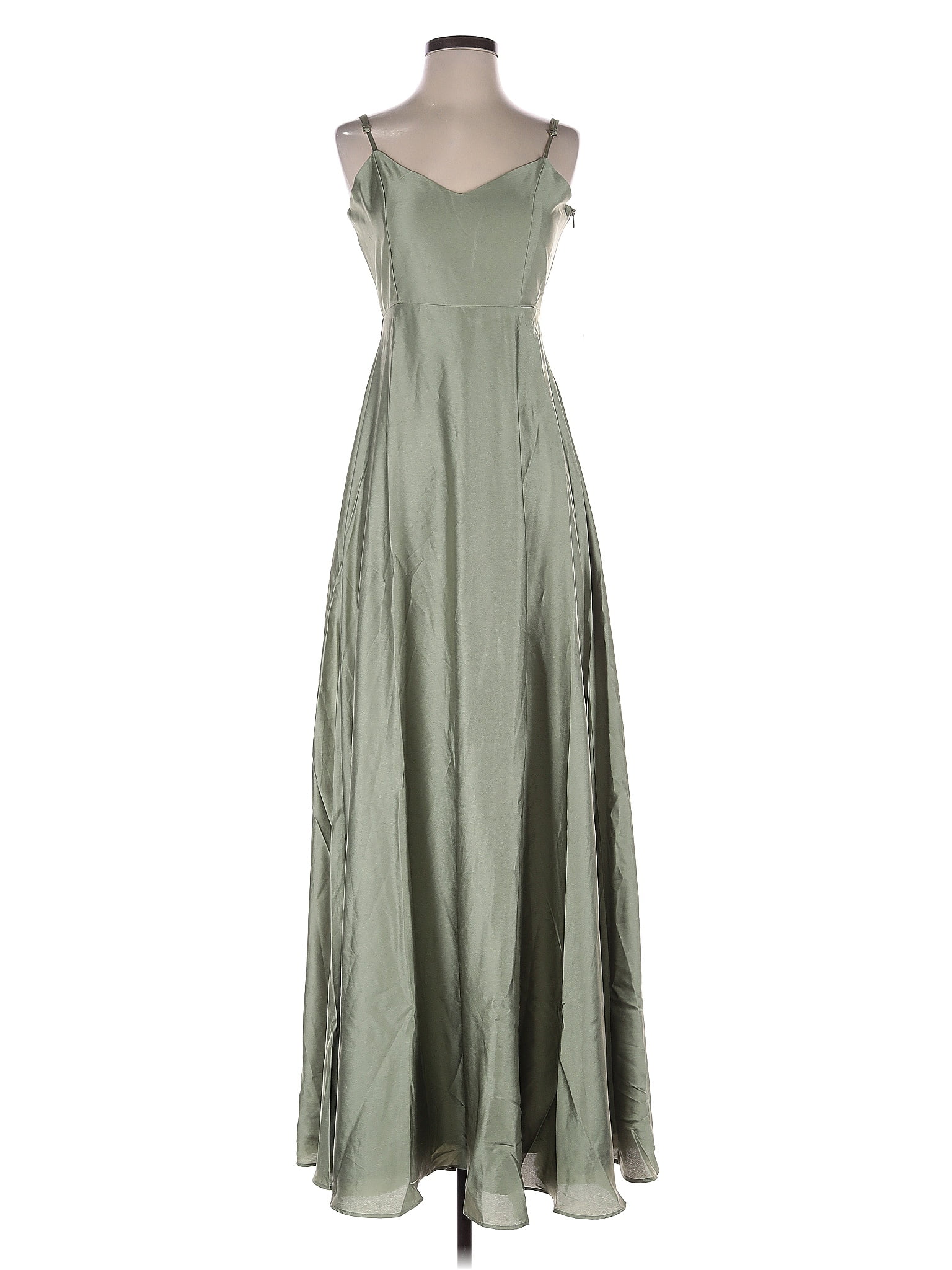 Show Me Your Mumu 100% Polyester Green Casual Dress Size S