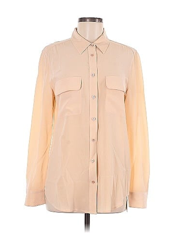 Equipment Long Sleeve Silk Top (view 1)