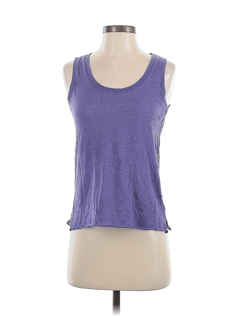 Pre-owned Petit Bateau Tank Top Purple Halter Neckline Tops
