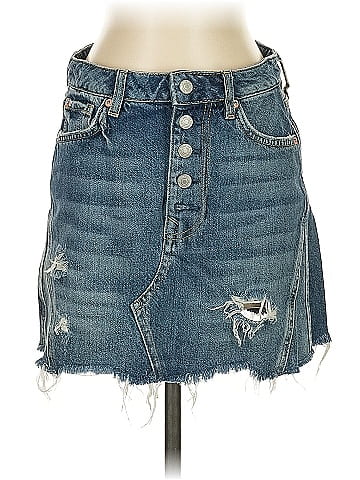 We the Free Denim Skirt (view 1)