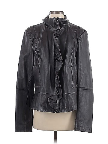 Tahari Faux Leather Jacket (view 1)