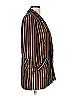 River Island 100% Polyester Stripes Black Orange Blazer Size 12 - photo 4