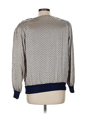 Assorted Brands Long Sleeve Silk Top (view 2)