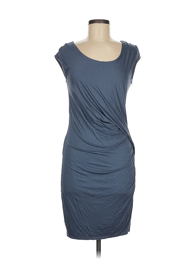 Three Dots Solid Gray Casual Dress Size M - photo 1