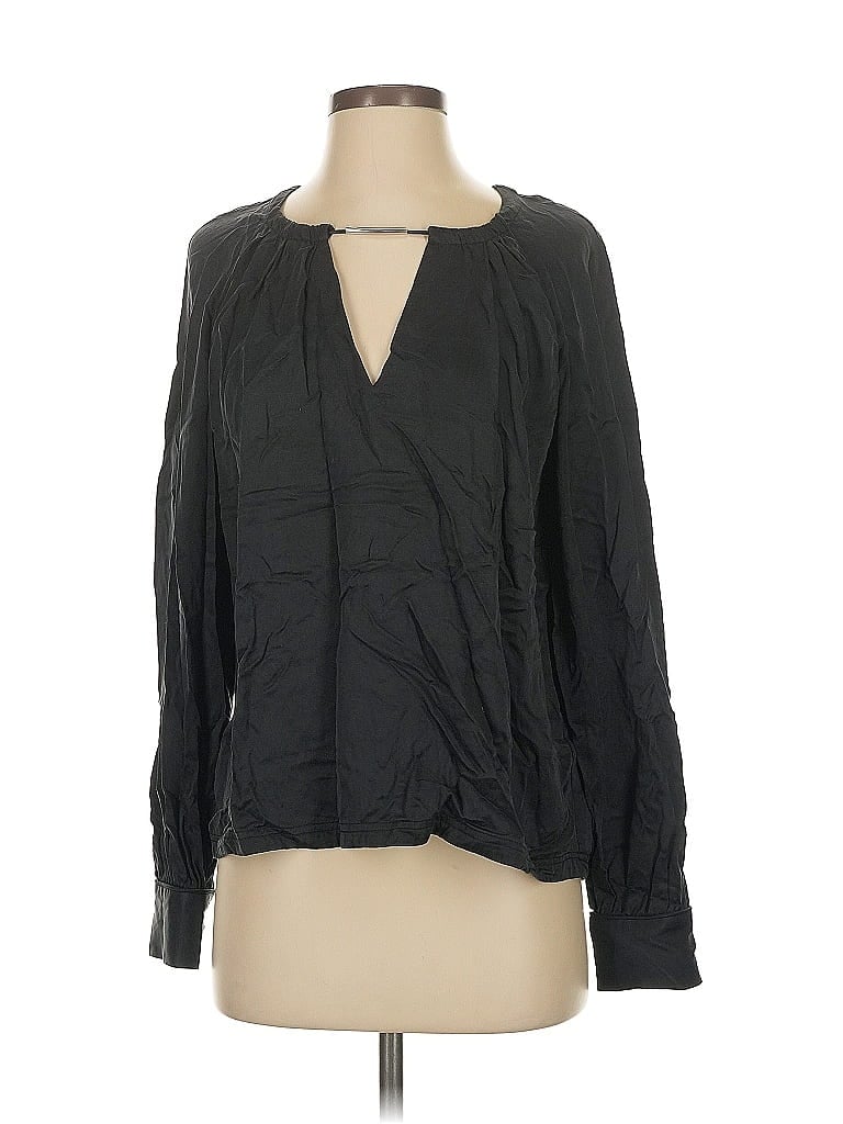 Pre-owned Simkhai Long Sleeve Blouse In Black