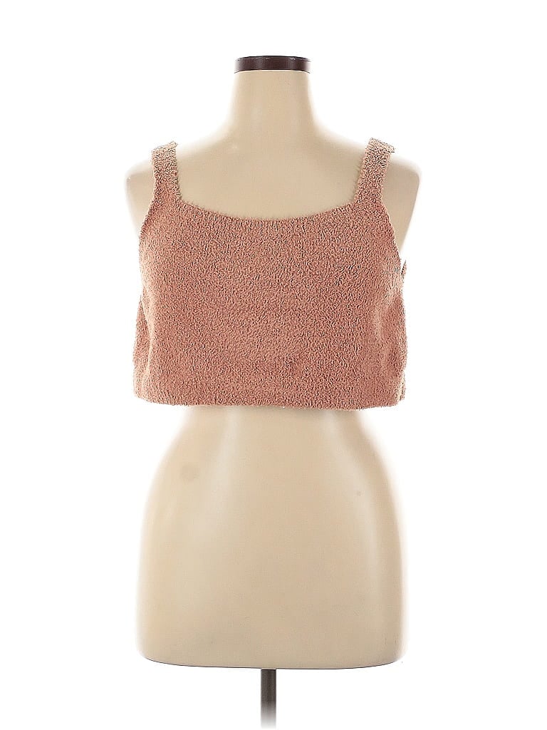 Pre-owned Uniqlo Sleeveless Top Pink Sweetheart Neckline Tops