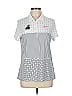 Nike Golf Houndstooth Silver Short Sleeve Blouse Size L - photo 1