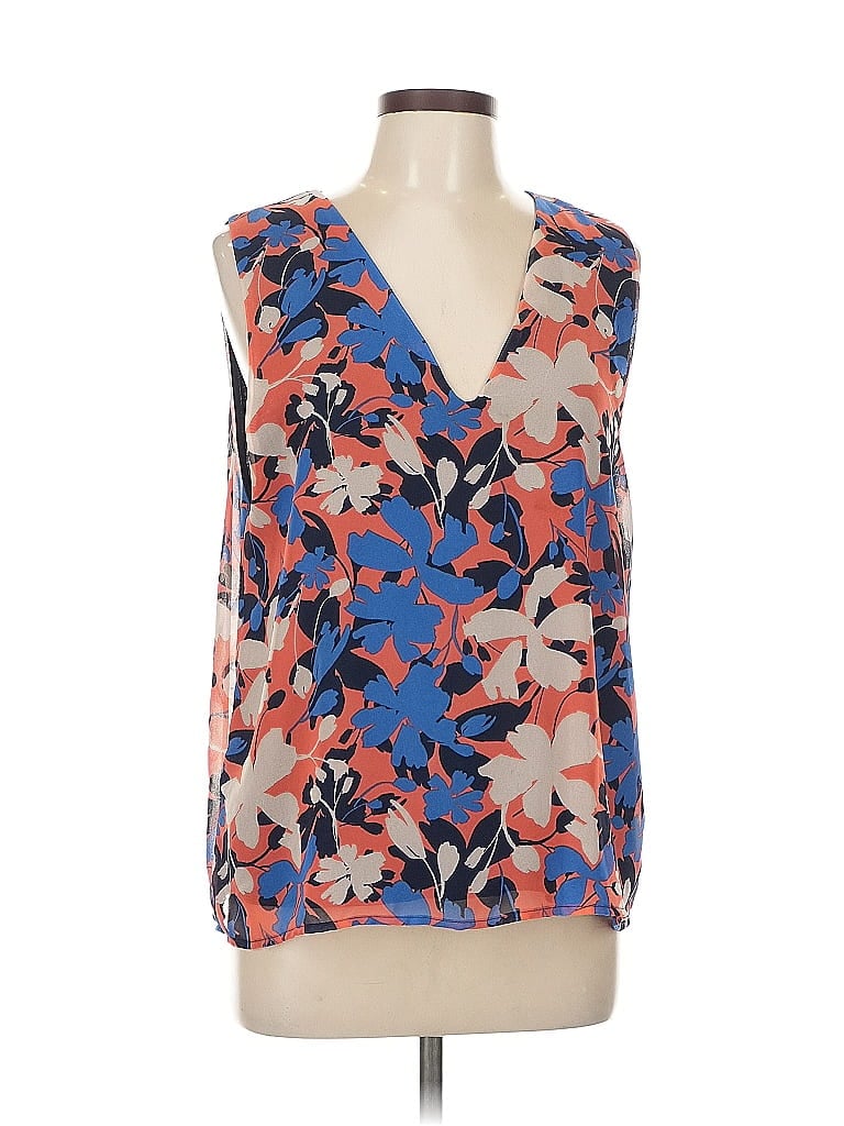 Pre-owned Halogen Sleeveless Blouse In Blue