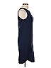 Three Dots 100% Cotton Solid Blue Casual Dress Size L - photo 4