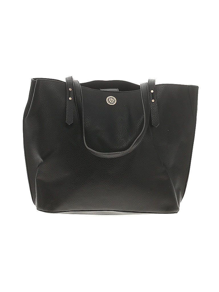 Anne Klein 100% Leather Solid Black Leather Tote One size - photo 1