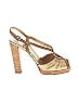 Prada Gold Metallic Leather Sandals Size EU 39 1/2 - photo 1