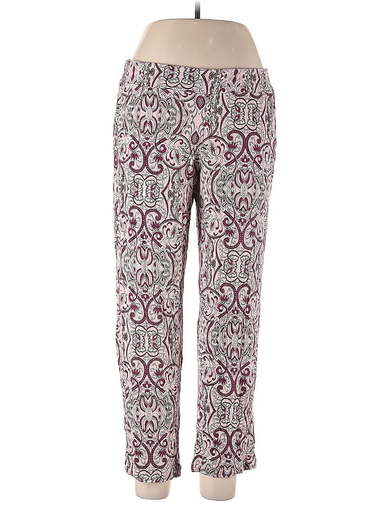 Soma Paisley Purple Casual Pants Size L - photo 1