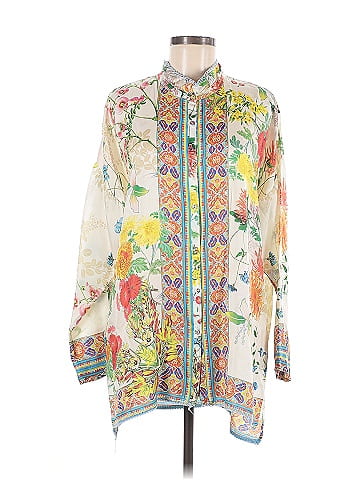 Johnny Was Long Sleeve Silk Top (view 1)
