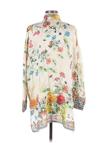 Johnny Was Long Sleeve Silk Top (view 2)