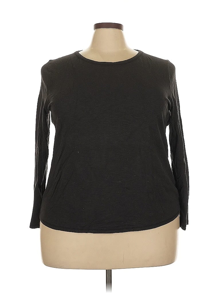Pre-owned Talbots Outlet 3/4 Sleeve T-shirt In Black