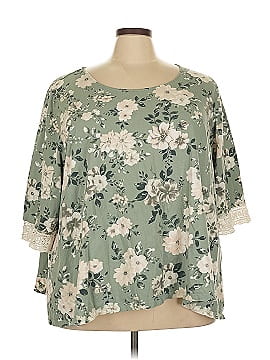 Woman Within 3/4 Sleeve Blouse