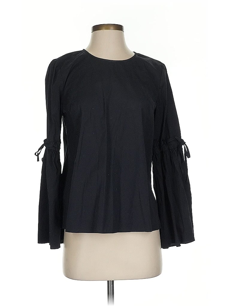 Pre-owned Cece Long Sleeve Top Black Keyhole Neckline Tops