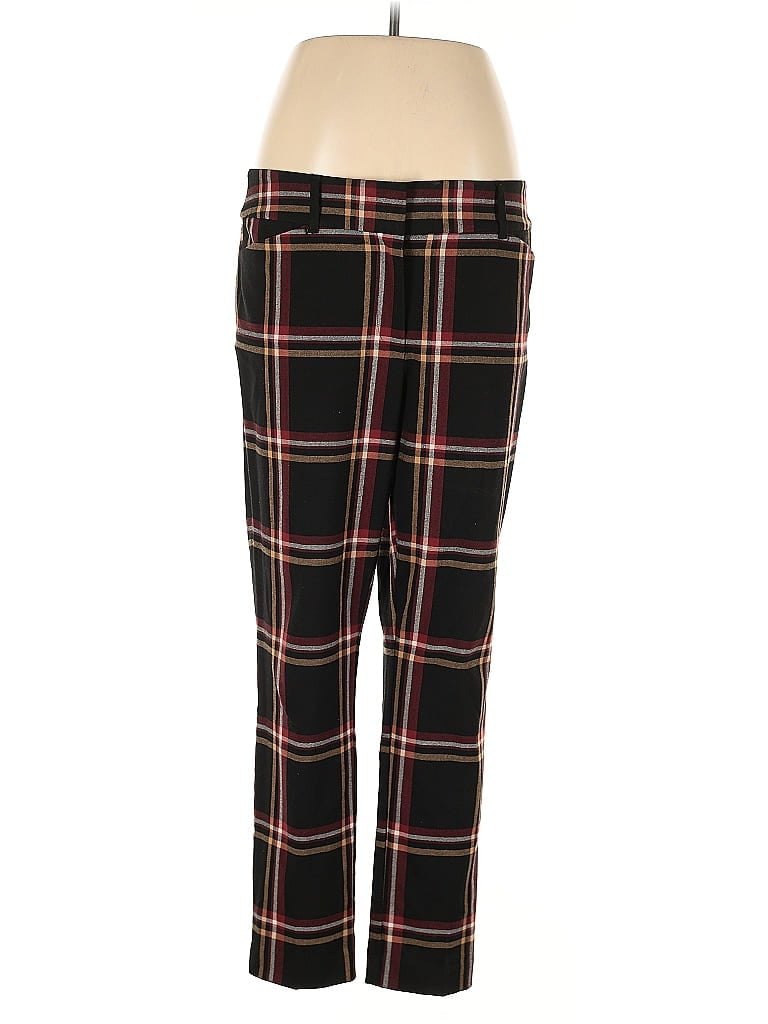 Ann Taylor LOFT Outlet Plaid Black Casual Pants Size 12 - photo 1