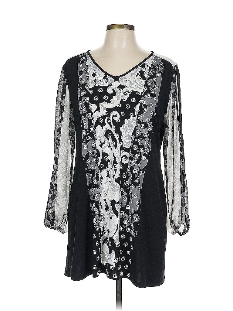 STYLE & CO Pre-owned 3/4 Sleeve Blouse In Silver