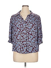 Democracy 3/4 Sleeve Button Down Shirt