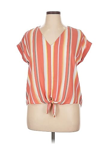 Pink Rose Short Sleeve Blouse (view 1)