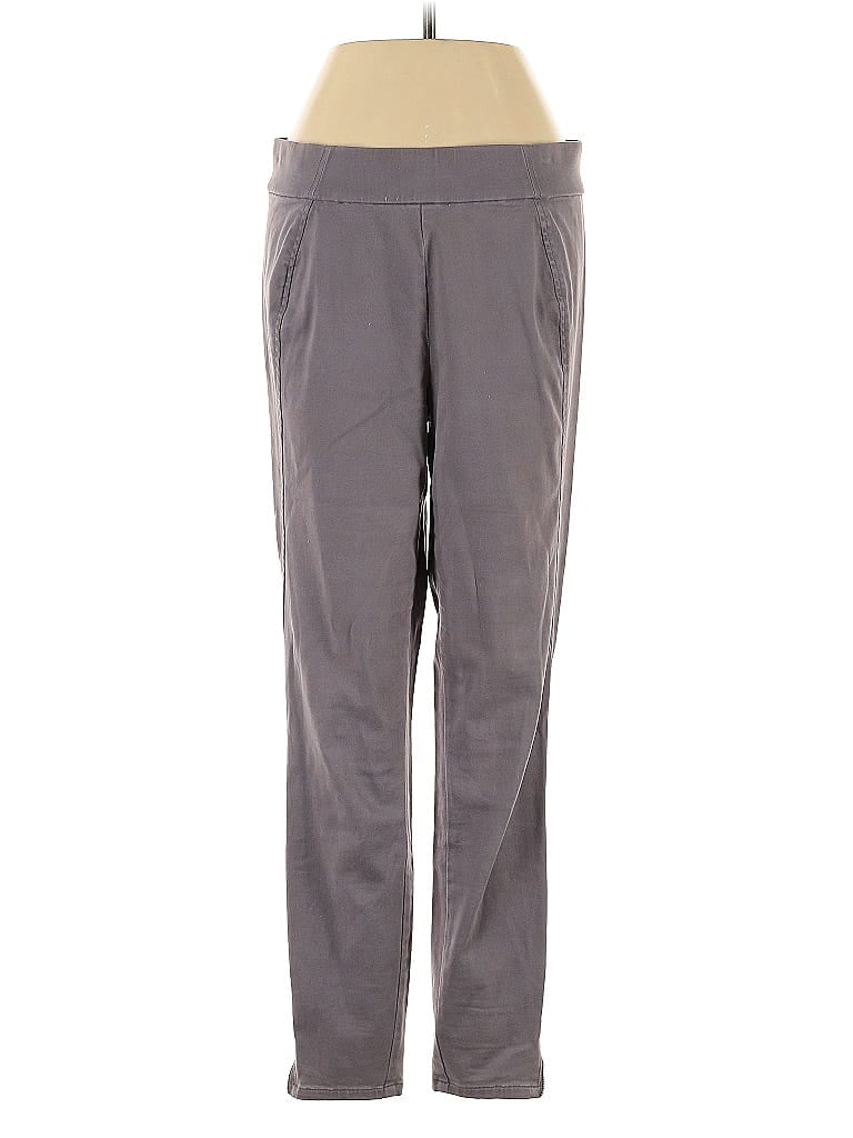 Lou & Grey Solid Gray Casual Pants Size M - photo 1