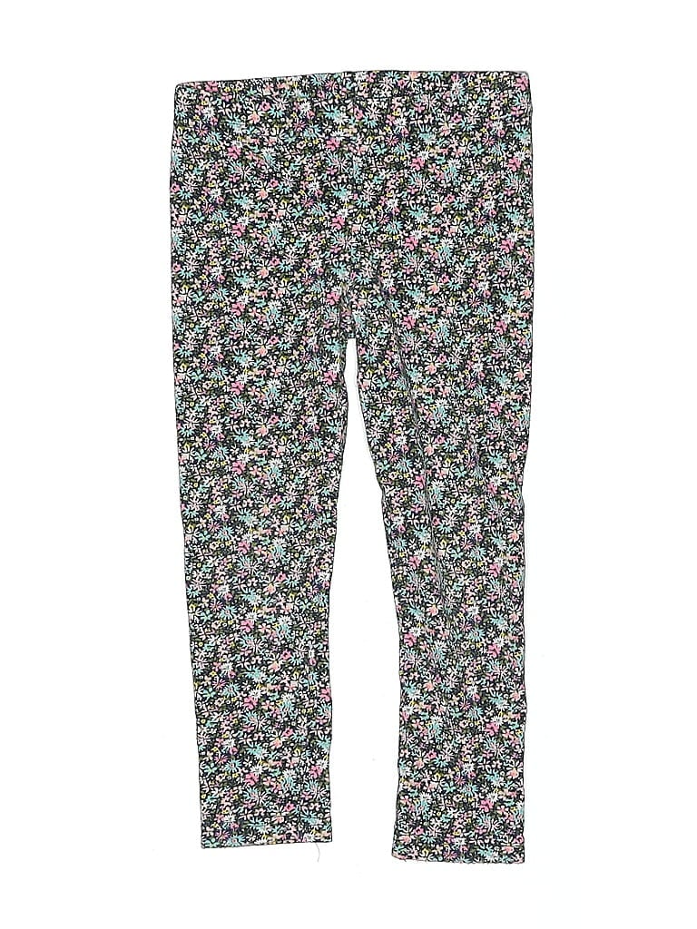 Carter's Floral Black Leggings Size 3T - photo 1