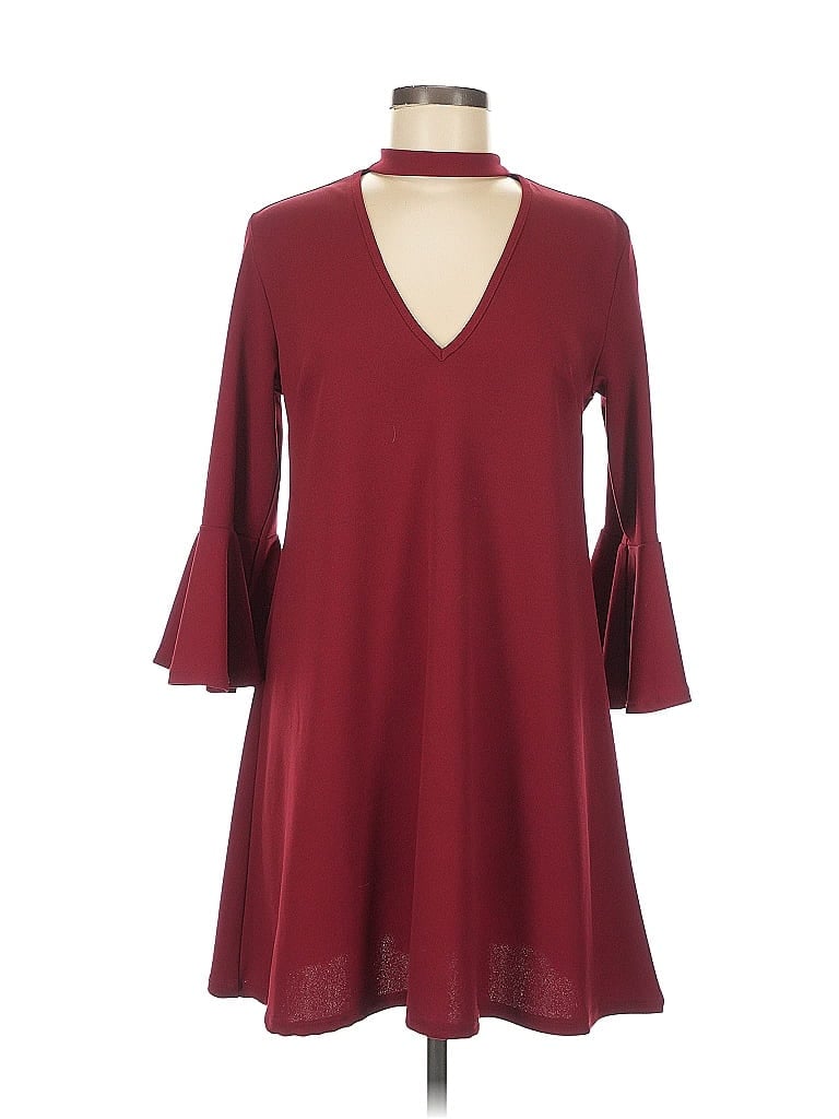 Pre-owned I Am Casual Dress In Burgundy