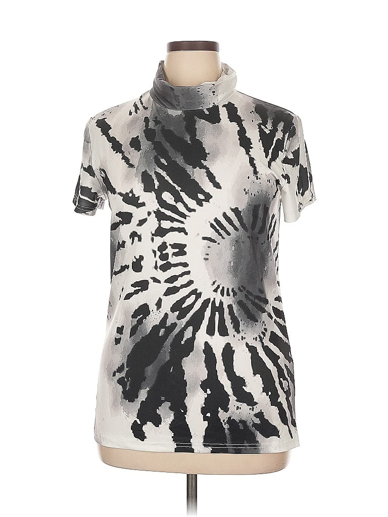 Beyond This Plane Tie-dye Gray Short Sleeve Top Size XL - photo 1