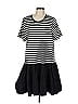 Tanya Taylor Stripes Black Casual Dress Size L - photo 1