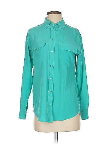 Equipment Long Sleeve Silk Top (view 1)