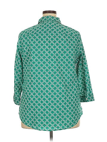 Lands' End 3/4 Sleeve Button-Down Shirt (view 2)