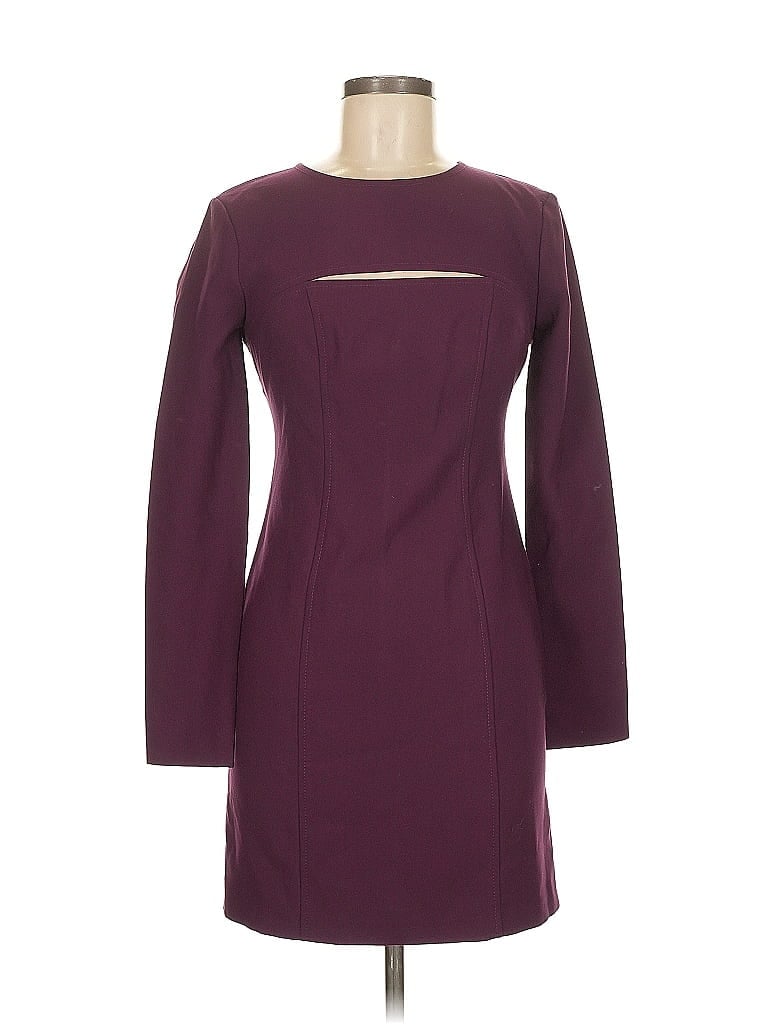 Likely Solid Burgundy Casual Dress Size 6 - photo 1