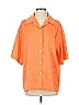 A.L.C. Color Block Orange 3/4 Sleeve Button-Down Shirt Size 4 - photo 1