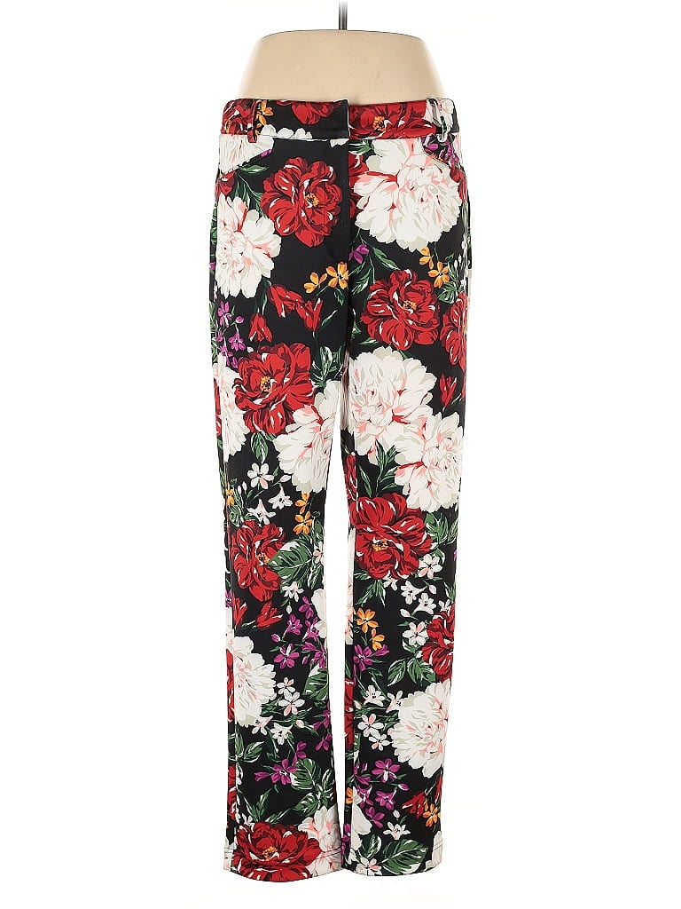 Alexia Admor Floral Red Black Casual Pants Size 10 - photo 1
