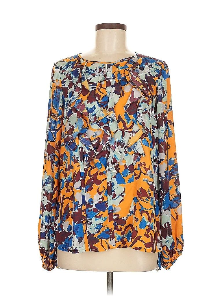 Pre-owned Prabal Gurung Long Sleeve Blouse In Orange
