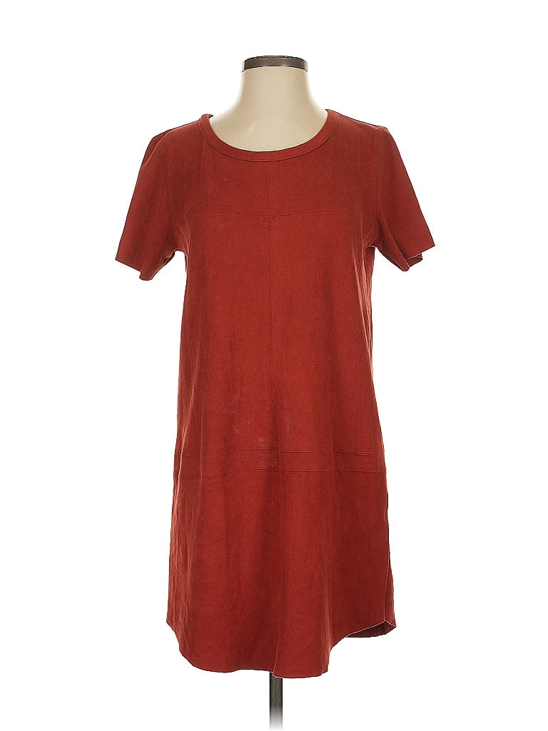 Pre-owned Olivaceous Casual Dress In Burgundy