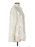 WAYF 100% Polyester Metallic Silver Long Sleeve Blouse Size L - photo 4