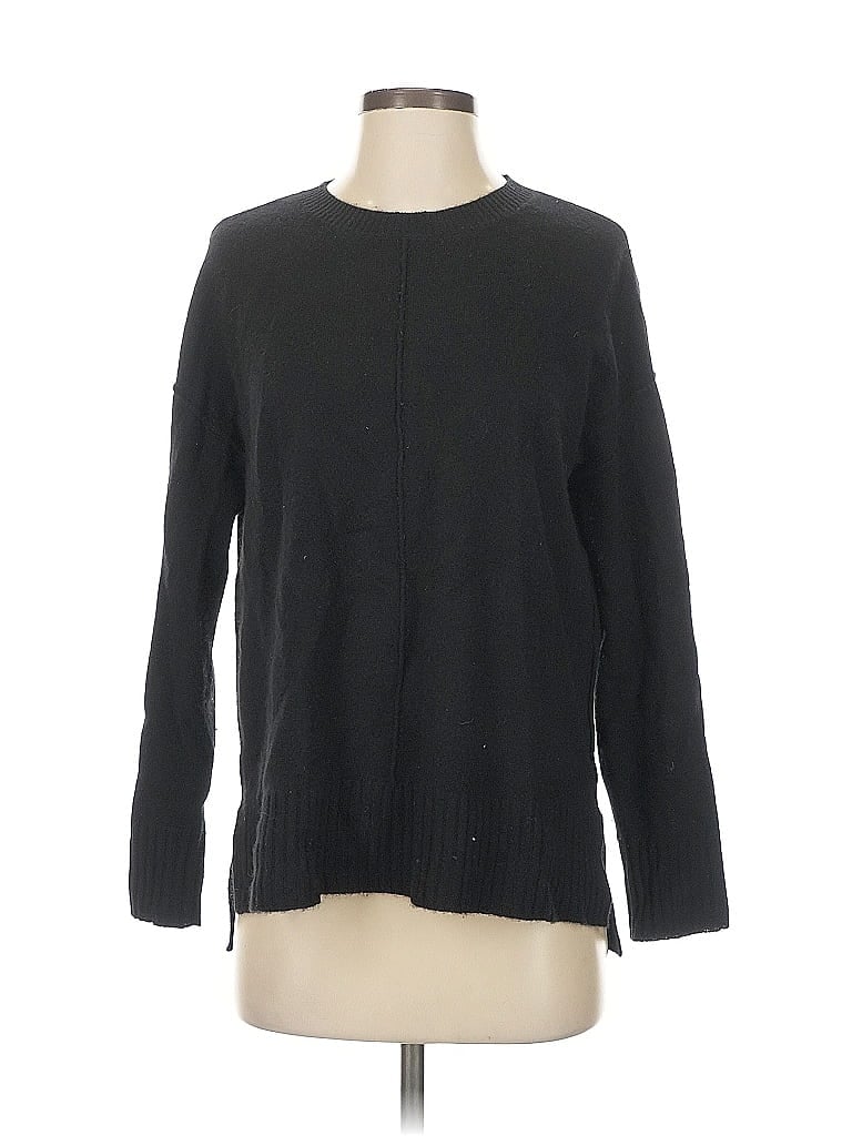 C by Bloomingdales 100% Cashmere Solid Black Cashmere Pullover Sweater Size S - photo 1